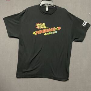 Fireball NC Lottery Promo Graphic T-Shirt Gildan Heavy Cotton Black Size L